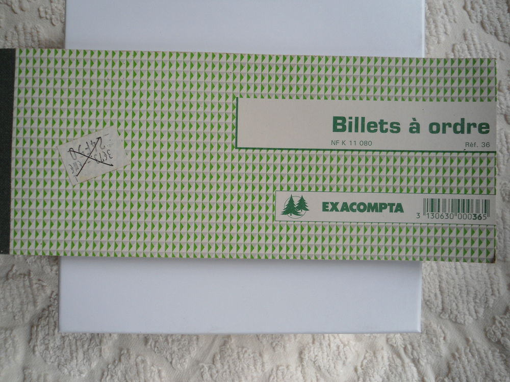 Billets � ordre 0 Roffey (89)