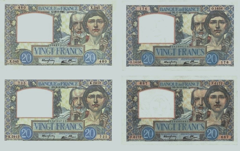 LOT 8  BILLETS  20 F  SCIENCES 698 Raismes (59)