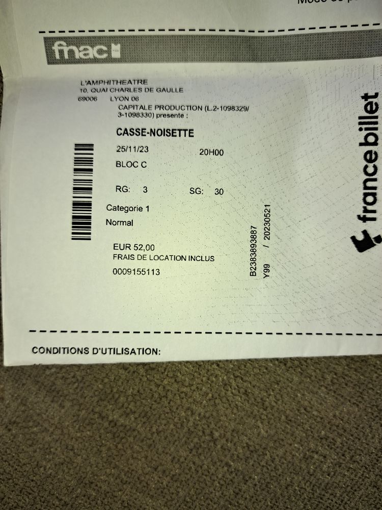 Billets spectacle Casse Noisette Auditorium 90 Bron (69)