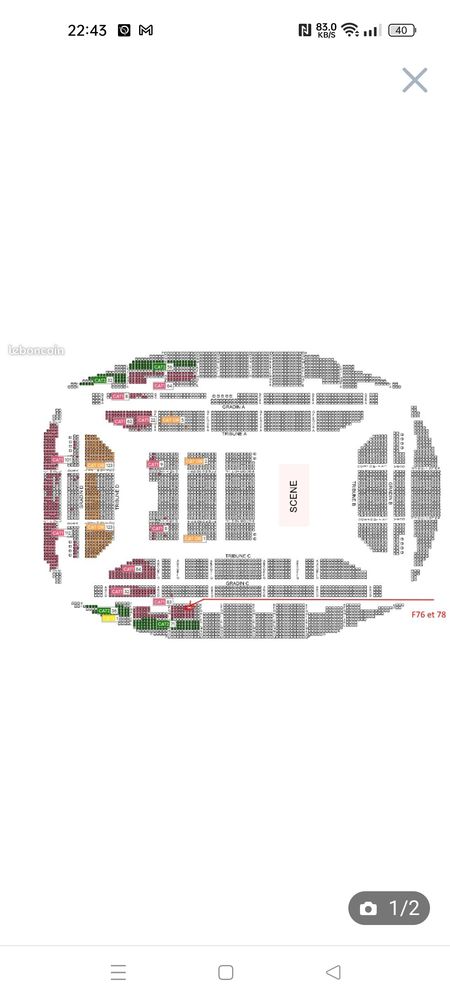 2 billets spectacle Redouane bougheraba 70 Chamb�ry (73)