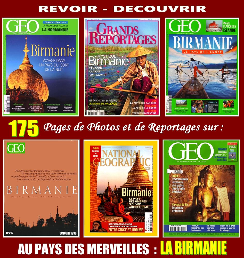 BIRMANIE -g�o - RANGOON / prixportcompris 18 Lille (59)