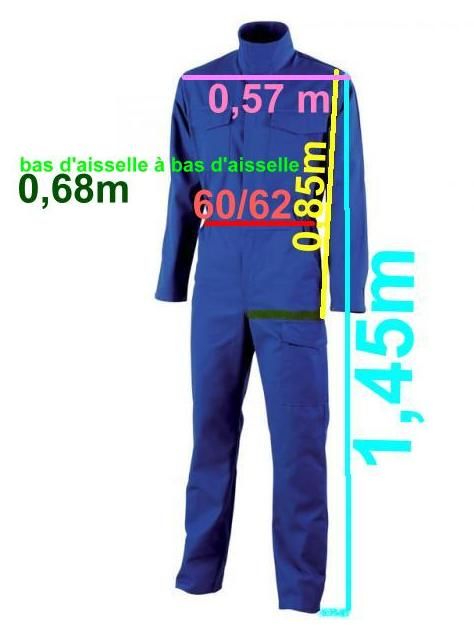 bleu de travail int�gral (cotte,  4 pattes ) taille XXL (T6 15 Pontoise (95)
