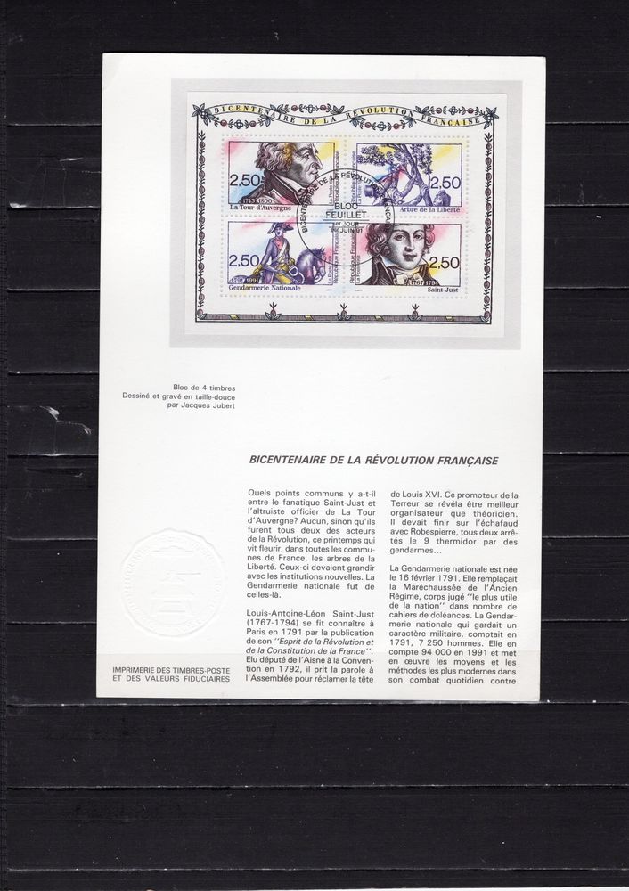 bloc sur le BICENTENAIRE de la REVOLUTION FRANCAISE 2 Les �glisottes-et-Chalaures (33)