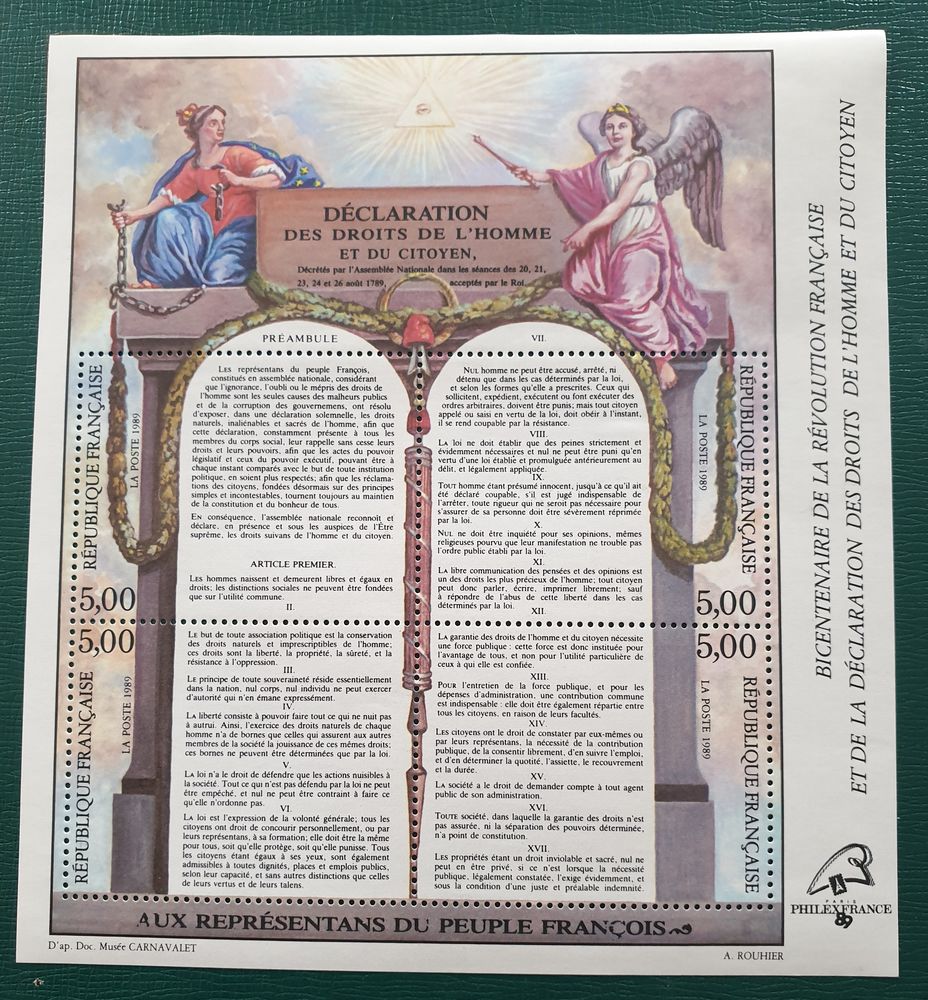 Bloc Feuillet BF11 en dessous faciale 2 Jou�-l�s-Tours (37)