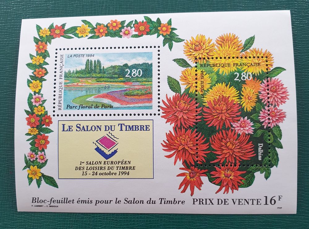 Bloc Feuillet BF16 en dessous faciale 2 Jou�-l�s-Tours (37)