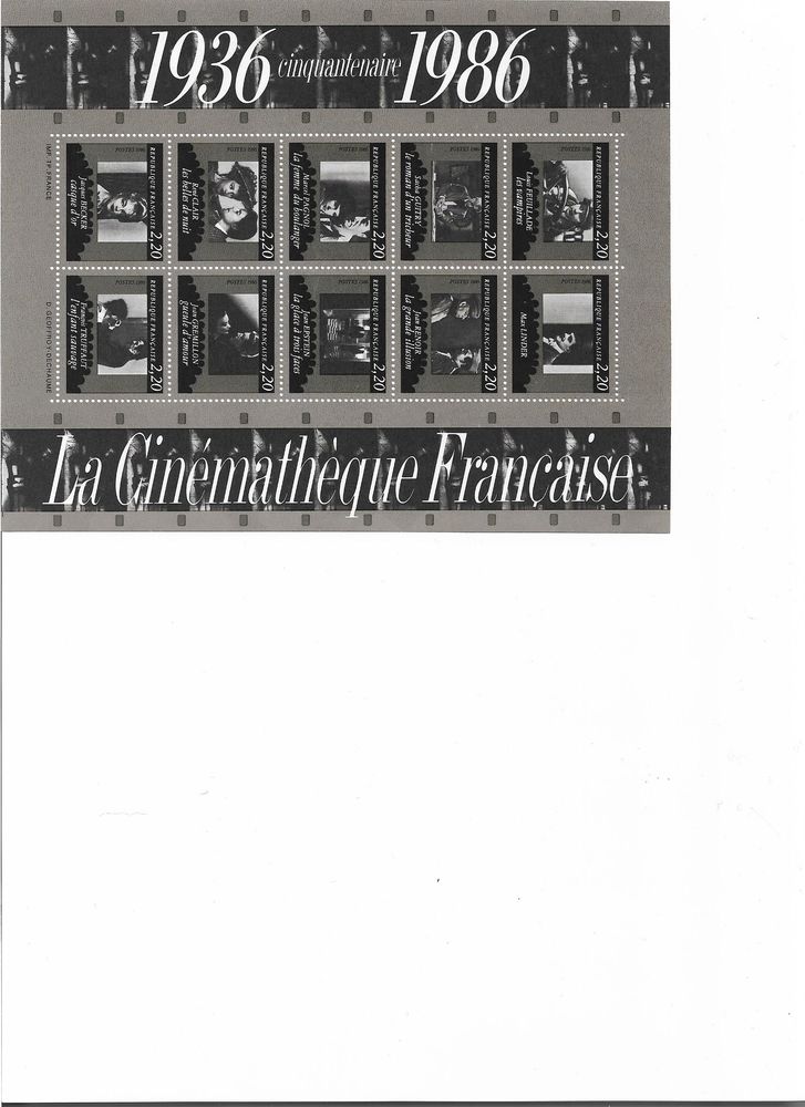 Bloc feuillet   Cin�math�que  5 Foncine-le-Haut (39)