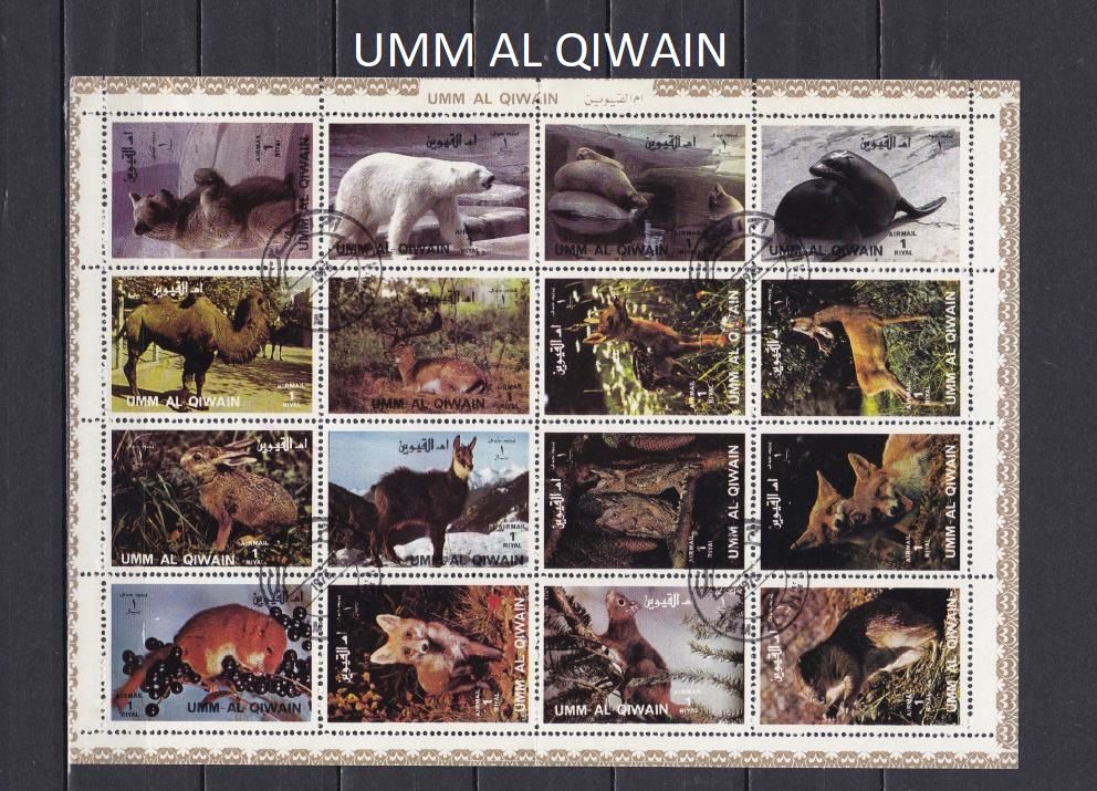 bloc d'UMM AL QIWAIN avec des ANIMAUX (lot 2) 2 Les �glisottes-et-Chalaures (33)