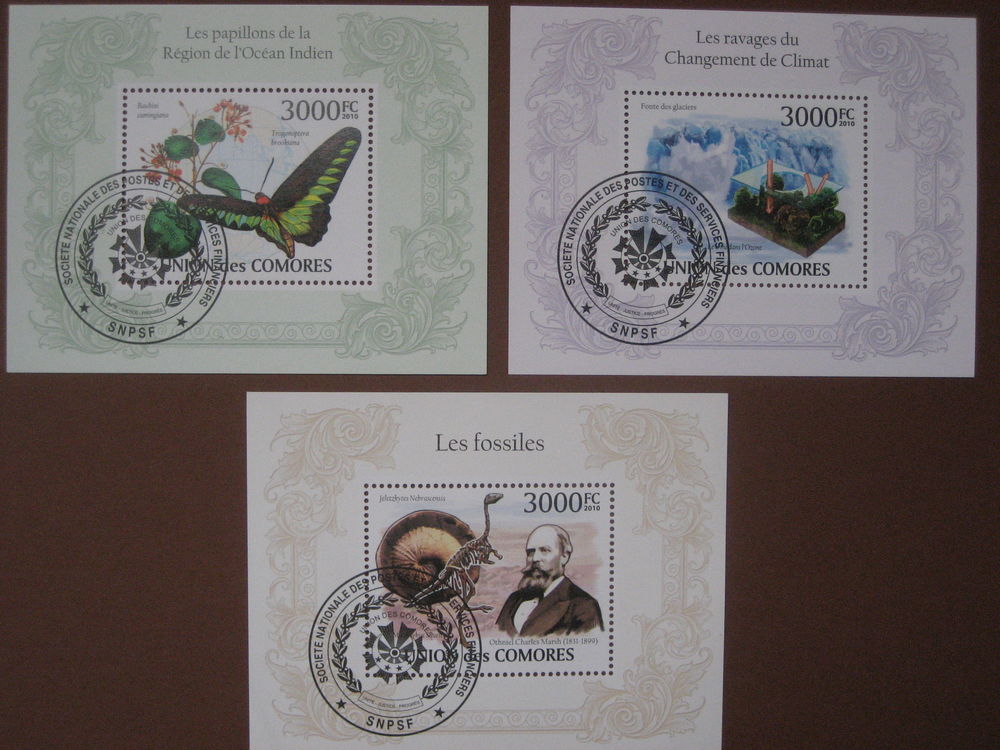 3 Blocs-feuillets UNION DES COMORES 4 Reims (51)