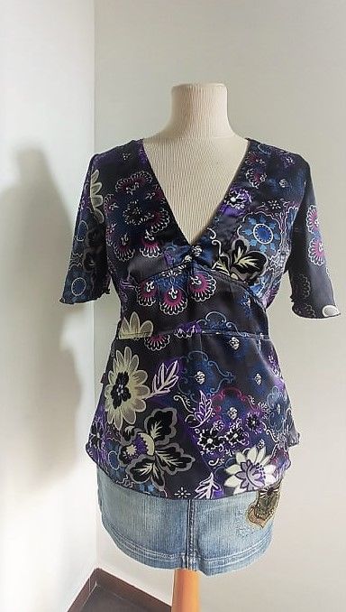 Blouse Top en soie UTTAM LONDON M 38 18 Nice (06)