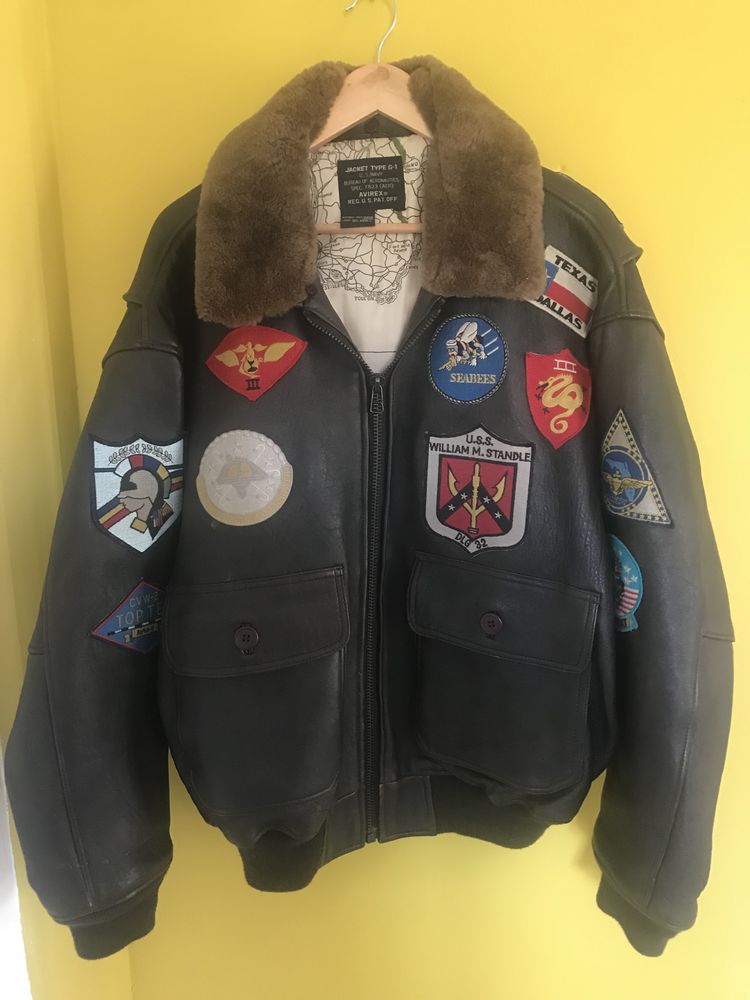 BLOUSON CUIR TOP GUN COLLECTOR PARFAIT �TAT MARRON 250 Plan-de-Cuques (13)