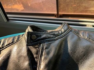 BLOUSON CUIR NOIR 80 Cannes (06)