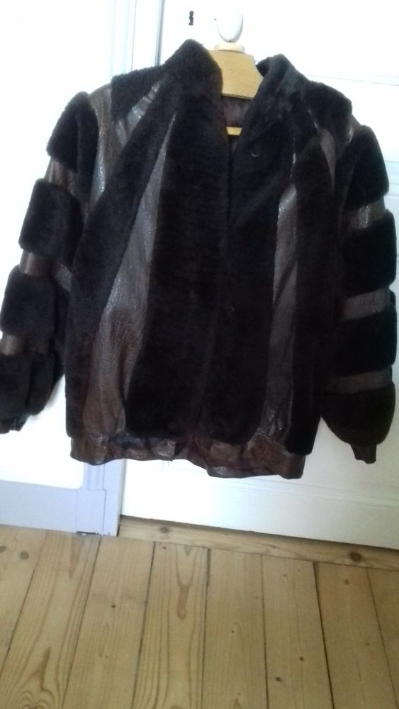 Blouson femme cuir et peau marron 69 Saint-Quentin (02)