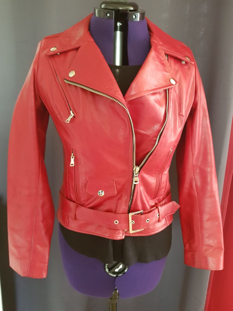 blouson femme rouge