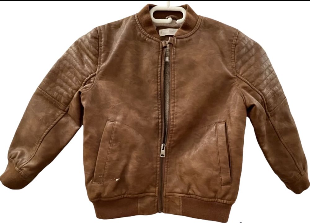 Blouson hiver marron similicuir int�rieur molletonn� 7ans 20 Paris 15 (75)