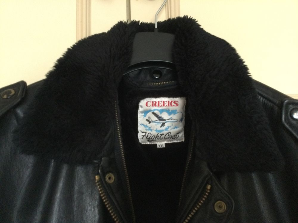 Blouson homme  ��flight jacket�  CREEKS en cuir marron 90 Neuilly-sur-Marne (93)