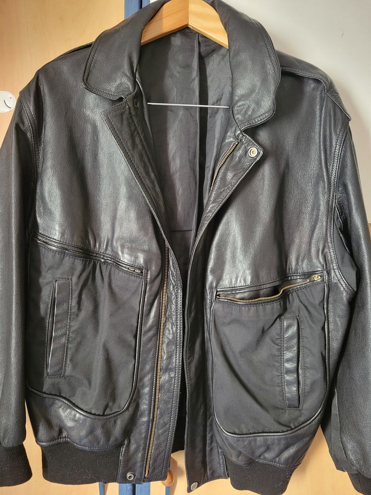 Blouson 2 mati�res  cuir et dos tergal, 15 Saint-Quentin (02)
