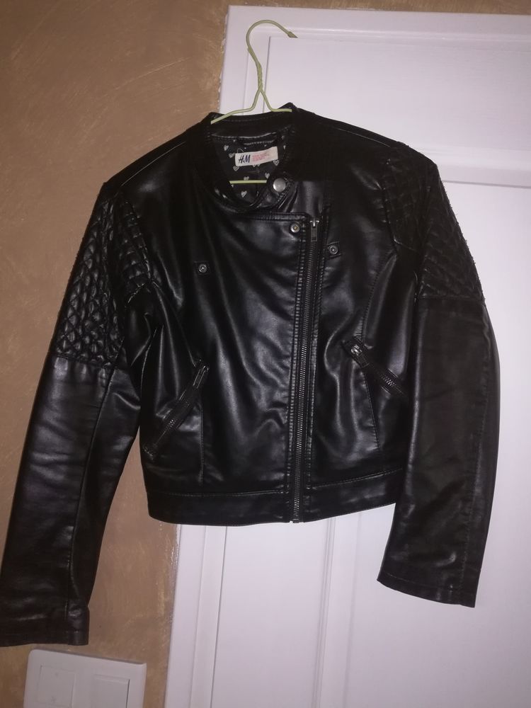 Blouson noir imitation cuir fille 15 Combs-la-Ville (77)
