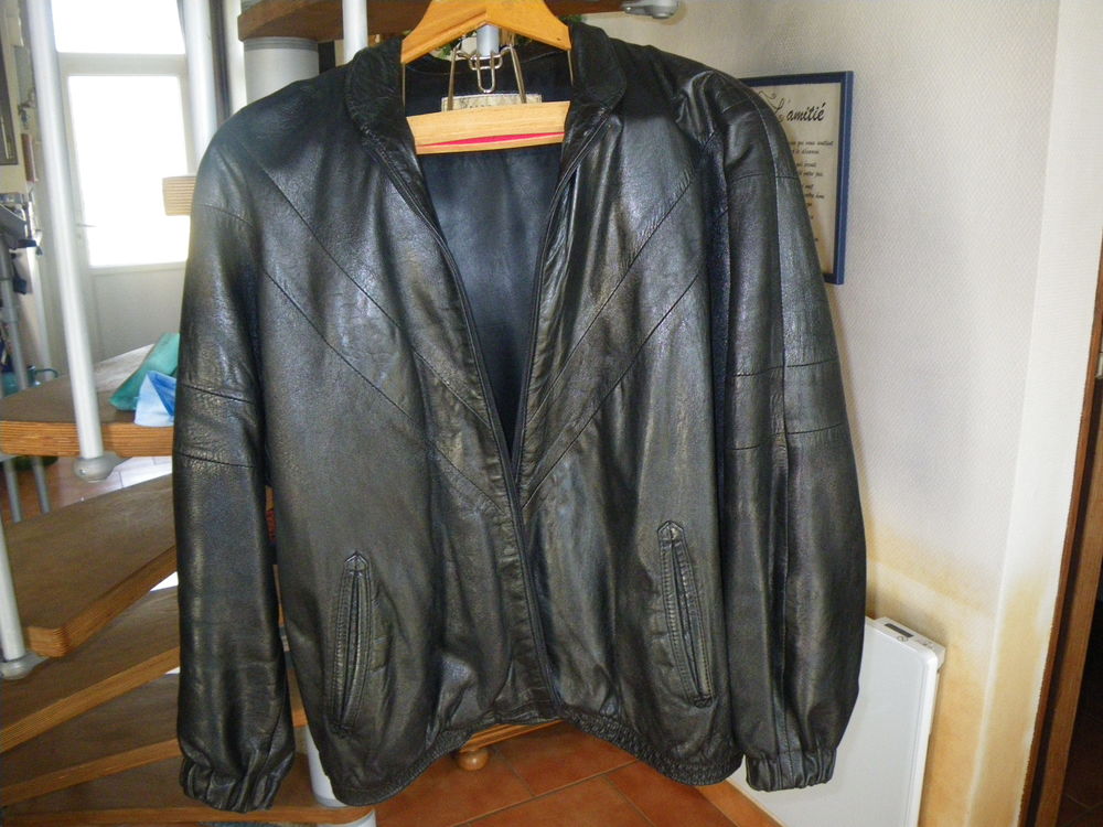 Blouson et Pantalon Cuir Noir Agneau tr�s fin 0 Savigny-en-V�ron (37)