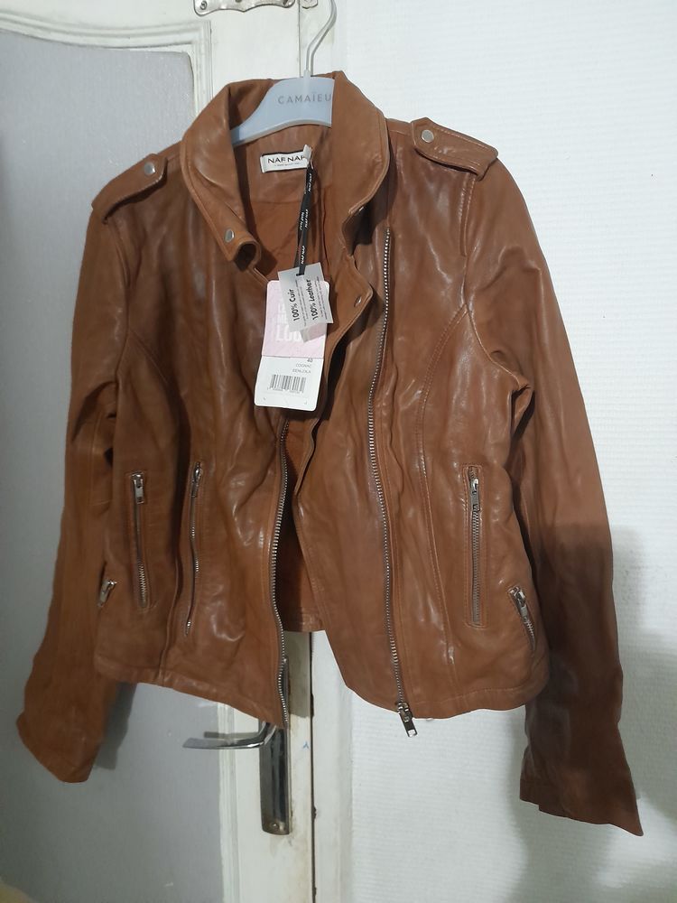 Blouson perfectio Naf Naf 100% cuir d'agneau neuf 175 Sarcelles (95)