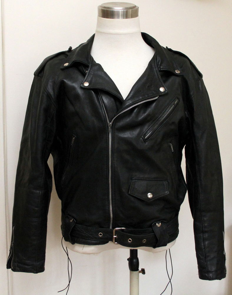 Blouson perfecto cuir vintage 80 T.L 70 Issy-les-Moulineaux (92)