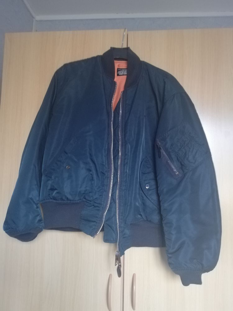 blouson vintage Bombers Schott bleu argent� 69 Rouen (76)