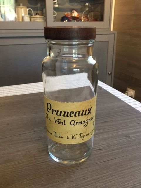 Bocal à pruneaux vintage 1 litre en verre + double couvercle 20 Saulx-les-Chartreux (91)