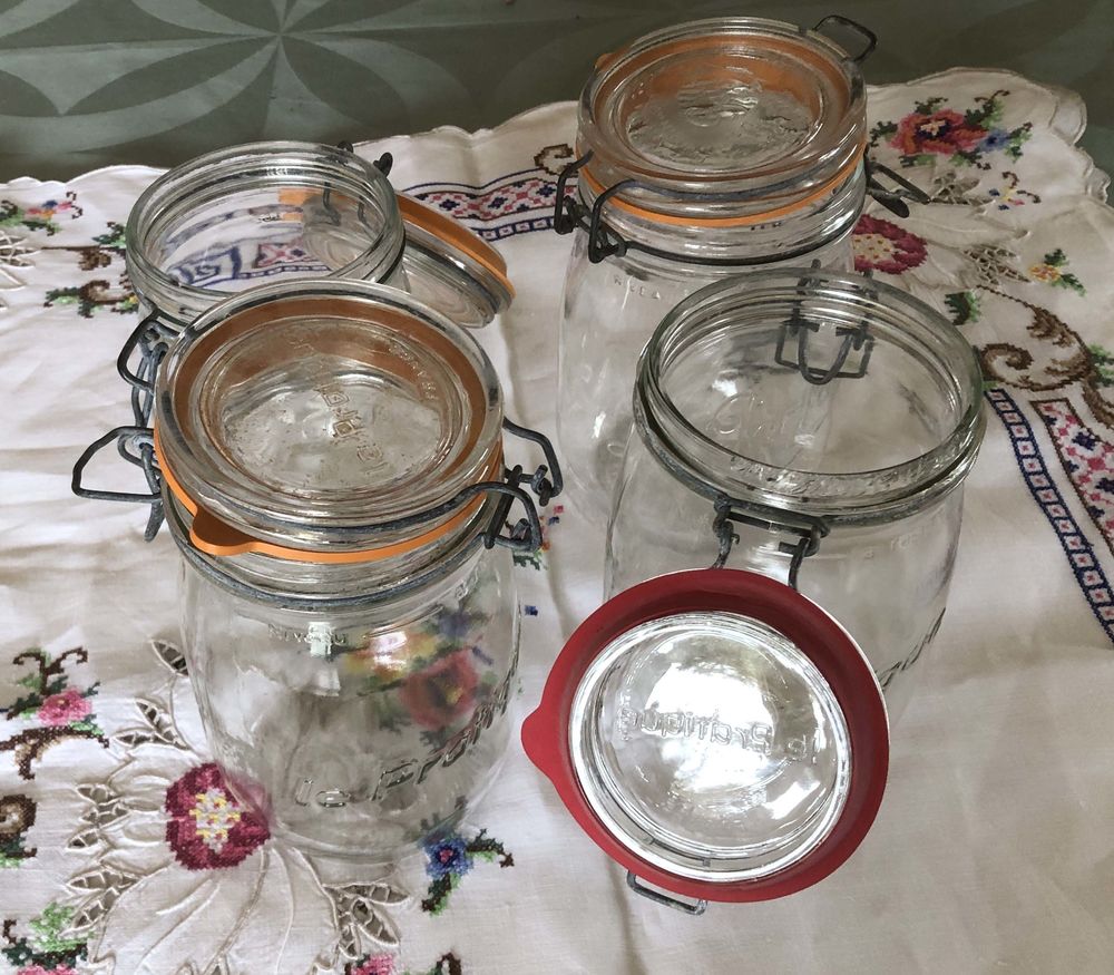 4 Bocaux Le Parfait  1 litre en verre � fermeture m�tallique 16 Bailly (78)