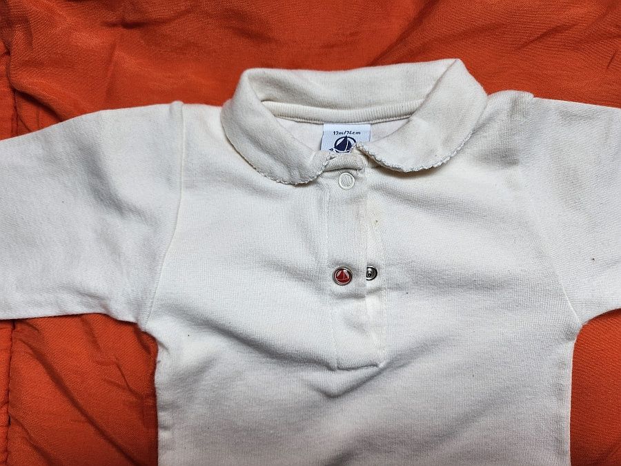 Body coton cr�me 12 mois Petit Bateau - Etat neuf 3 Gu�rande (44)