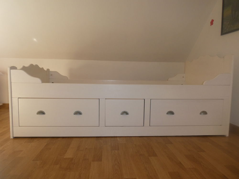 lit bois blanc 90X190 120 Tra�nou (45)