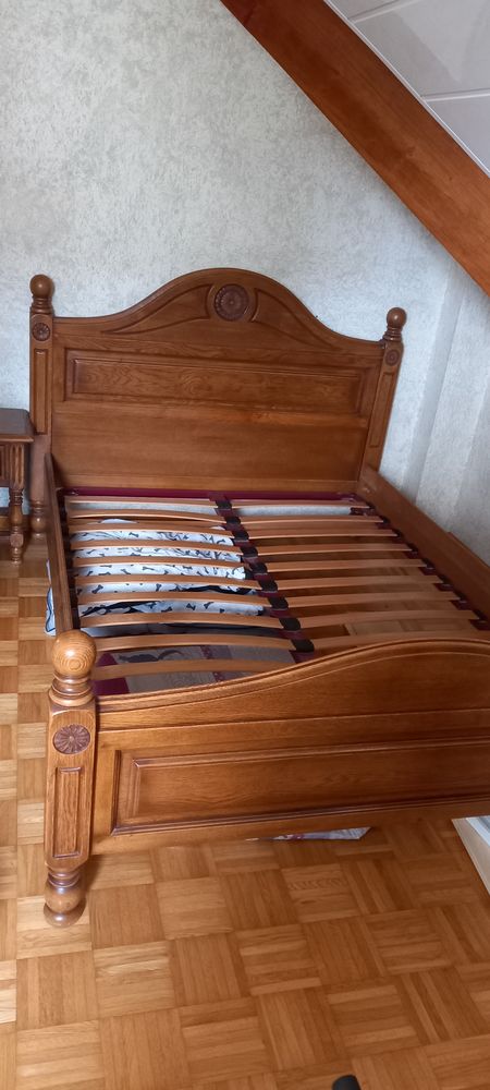 Lit bois massif et tables de chevet 100 F�che-l'�glise (90)