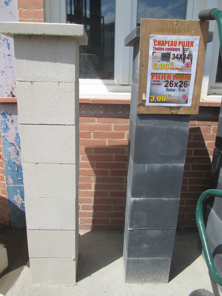 BOISSEAU pour PILIER - CHAPEAU PILIER � DESSUS DE MUR � PARPAING color� 1.5 Saint-Porquier (82)