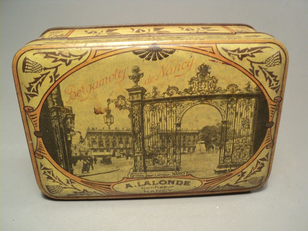 Boite Pub Bergamotes Nancy Grilles Jean-Lamour Lalonde 18 Loches (37)