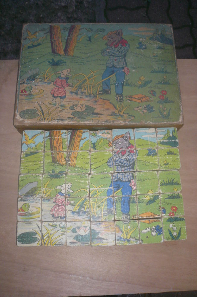 Bo�te de cubes en bois 14 Houilles (78)