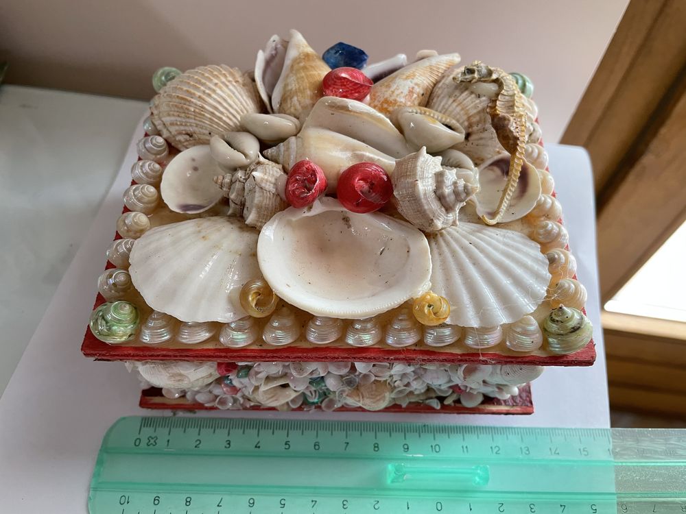 Boite porte bijoux ancienne collection coquillage 25 Bures-sur-Yvette (91)