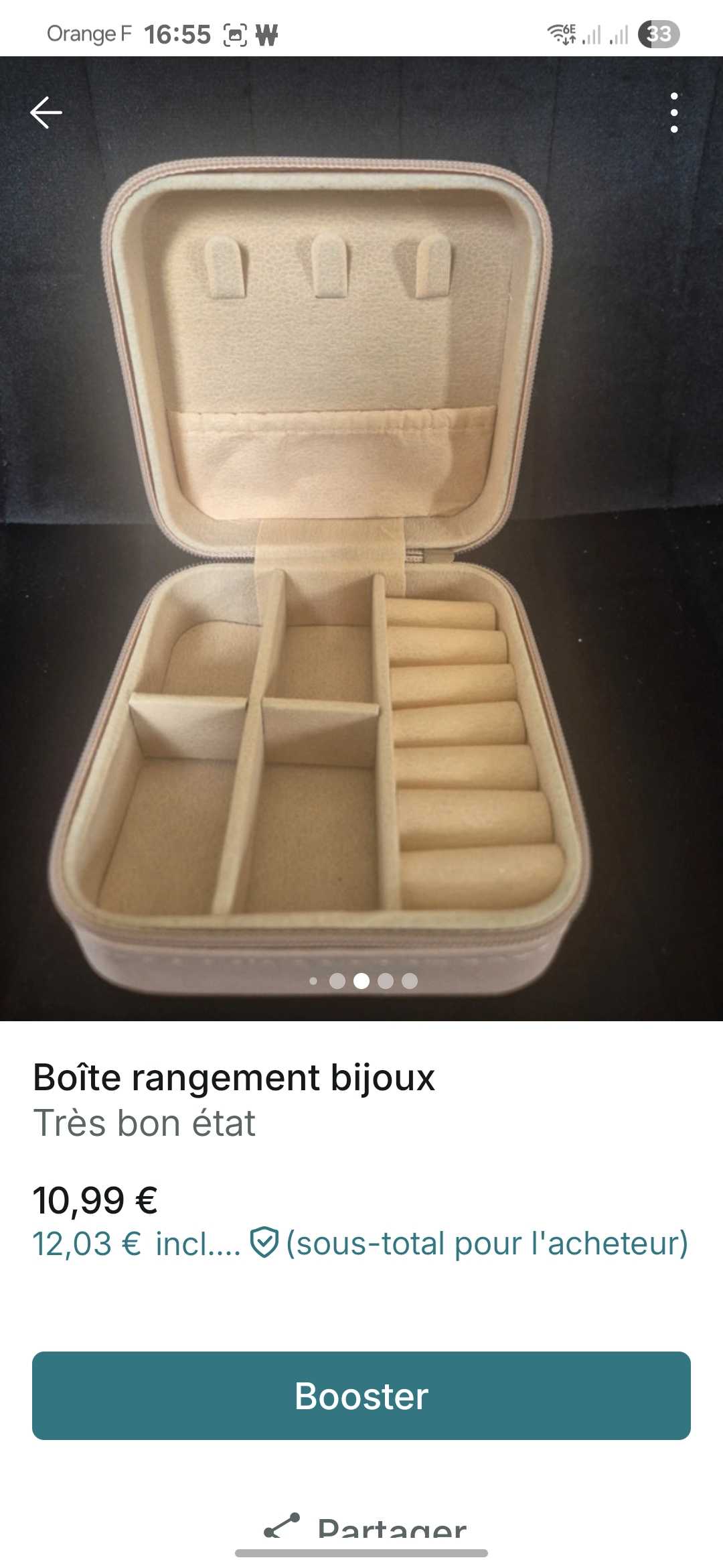 Bo�te pour rangement de bijoux 12 Limay (78)