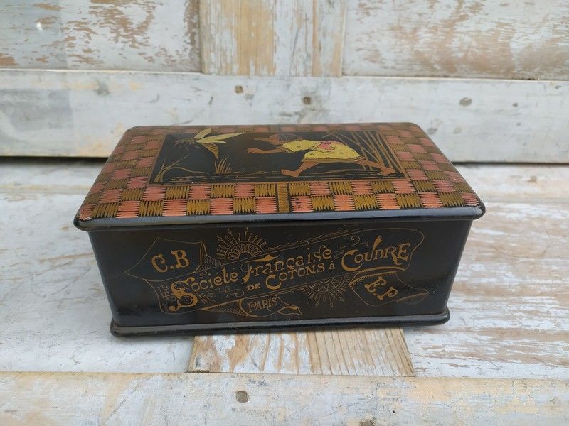 Bo�te Publicitaire Carton Bouilli Coton � Coudre Mercerie 58 Loches (37)