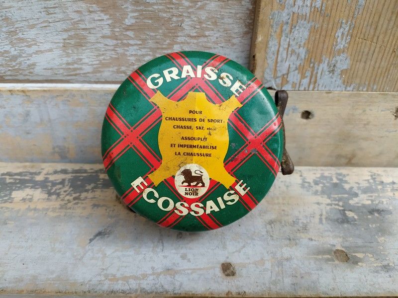 Boite Publicitaire Graisse �cossaise Cirage Lion Noir 32 Loches (37)