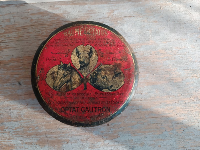 Boite Publicitaire Optatus Baume Animaux L'�le-d'Elle 1920 0 Loches (37)