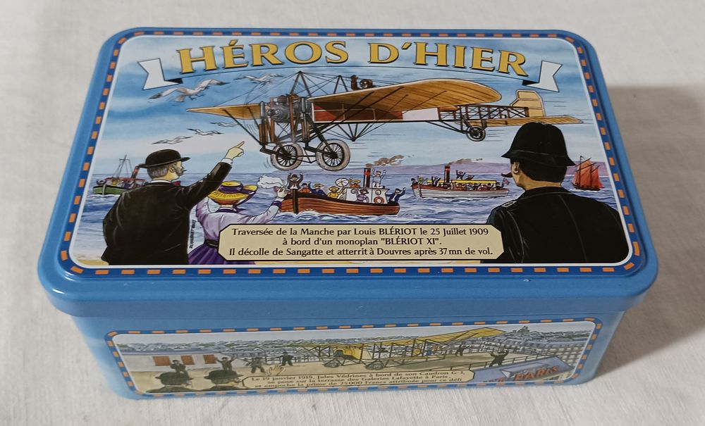 Bo�te � sucre ou g�teaux en m�tal ou d�coration H�ros d'hier 8 Chauriat (63)