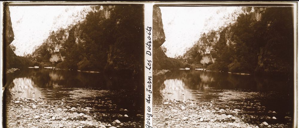 Boite 11 Vues St�r�os Positifs Photographie Gorges du Tarn 35 Loches (37)