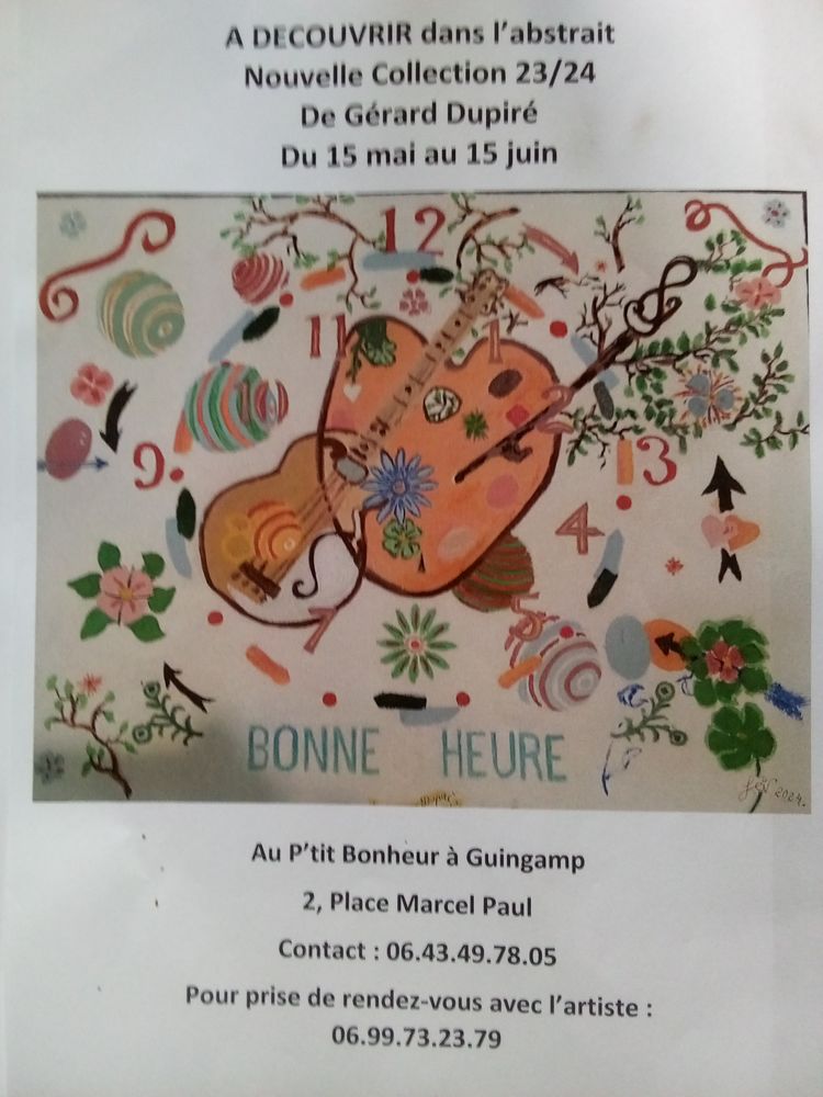 Bonheur l'affiche de mon exposition sour forme mural on Sept 25 Pontrieux (22)