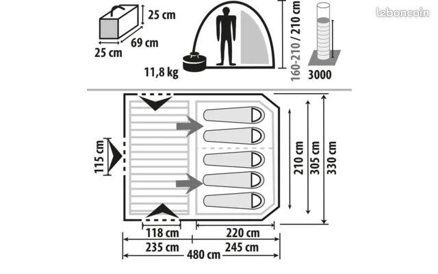 7
Bonne affaire tente 5 places 150 Rivesaltes (66)