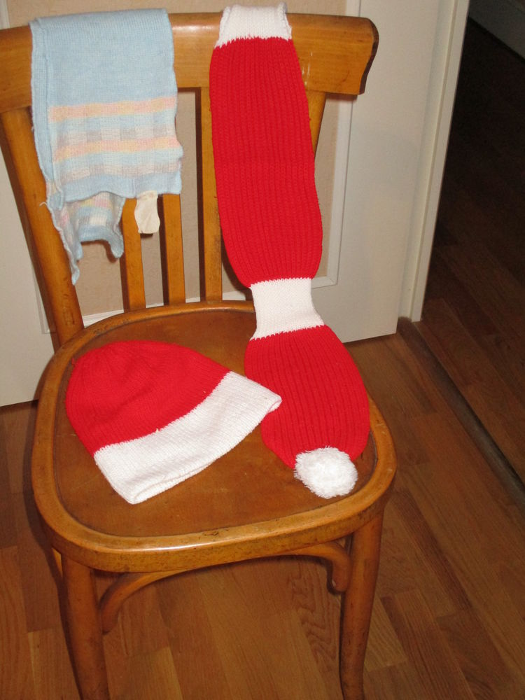 bonnet et cachez nez rouge blanc 0 M�rignies (59)