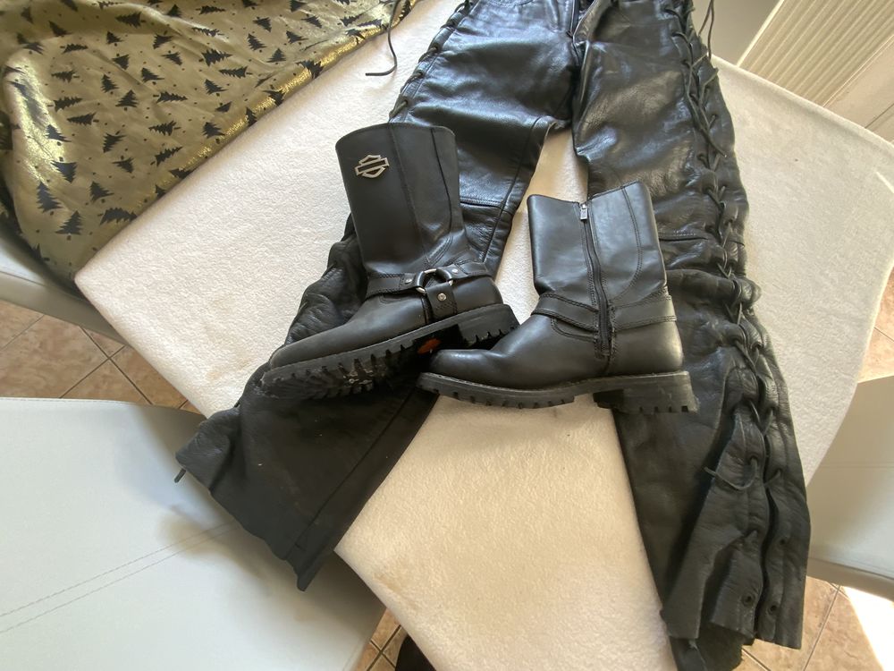 Botte moto Harley Harley
Et pantalon cuir 0 Grun-Bordas (24)