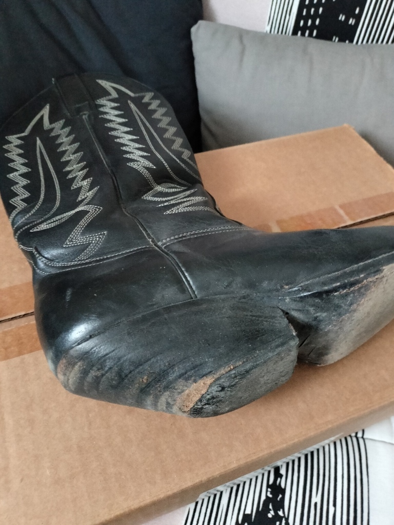 Botte western cuir noir mexicaine go west 60 Colomars (06)