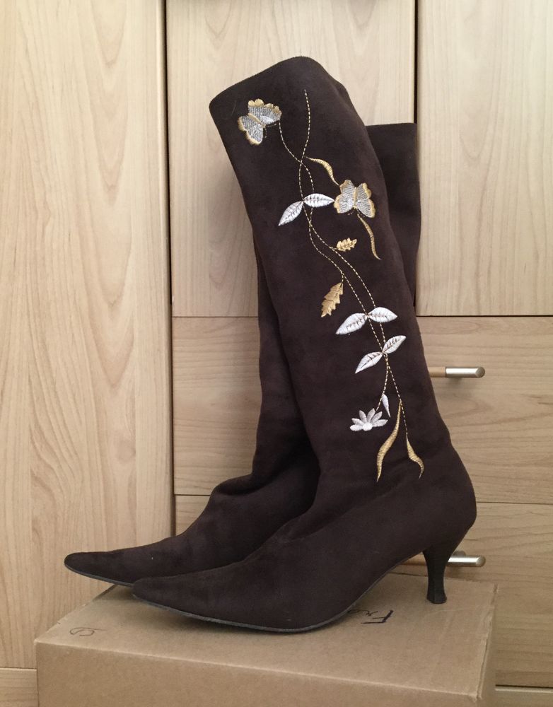 Bottes daim maron fonc� 20 P�rigueux (24)