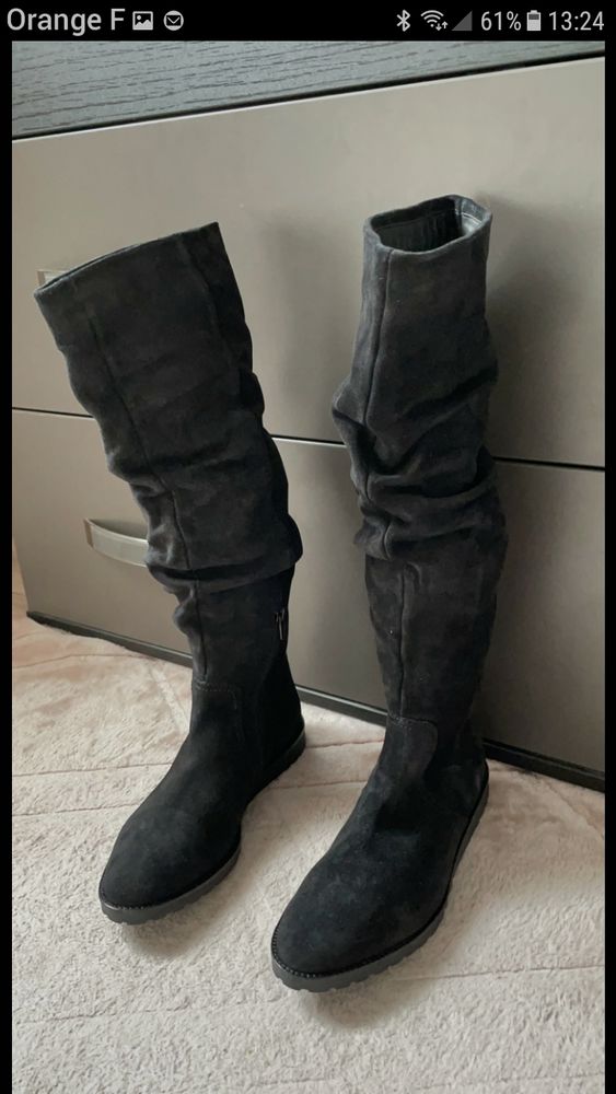 Bottes en daim noires 40 Janville (60)
