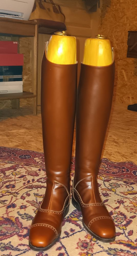 BOTTES D'�QUITATION DRESSAGE - Marque  Alexandre  - Italie 1000 Alliancelles (51)