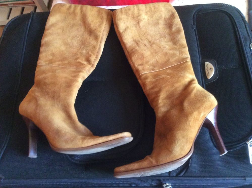 Bottes femme daim caramel 38 comme neuves ALDO 25 �taples (62)