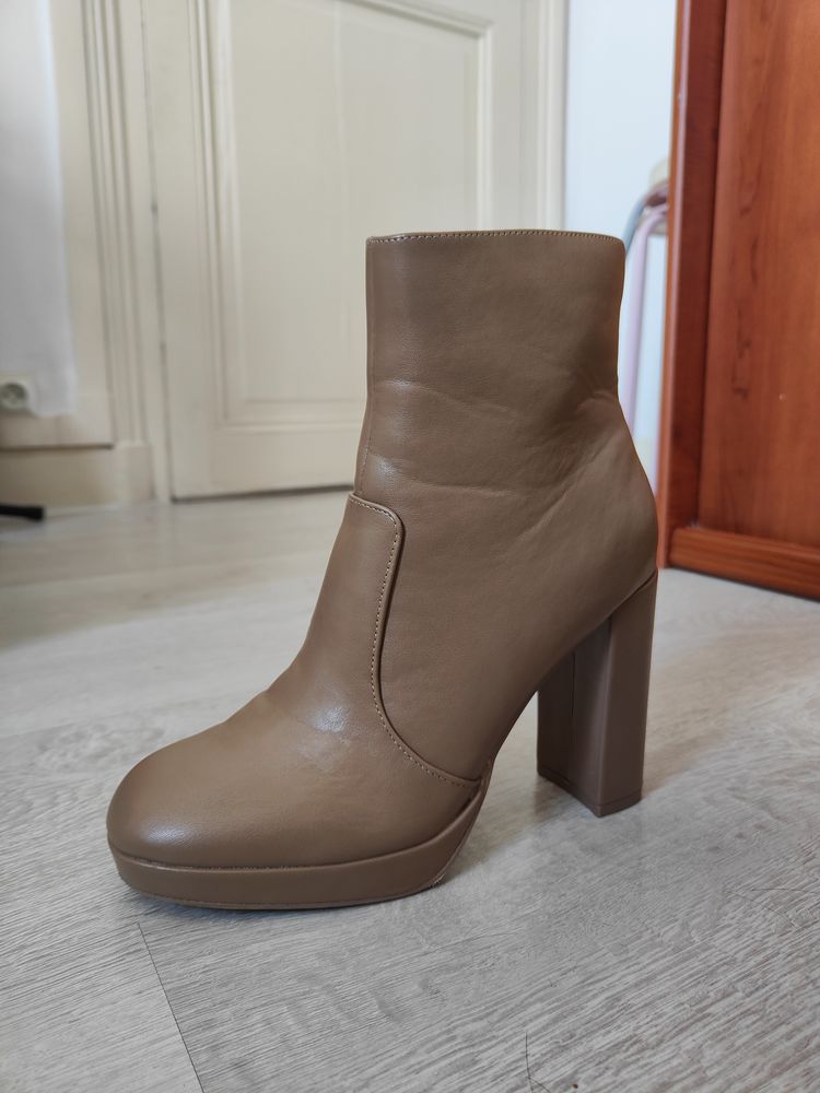 Bottine talon 10cm beige 45 Cambrai (59)